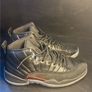 Nike Black and Gray Men's Sneakers with Red Accents